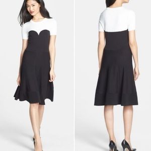 Kate Spade Sweetheart Knit Dress (Black/Ivory)